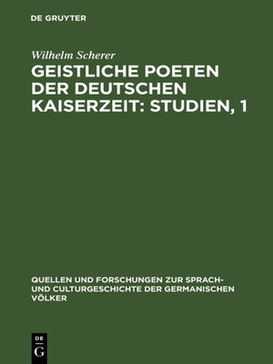 cover image of Geistliche Poeten der deutschen Kaiserzeit